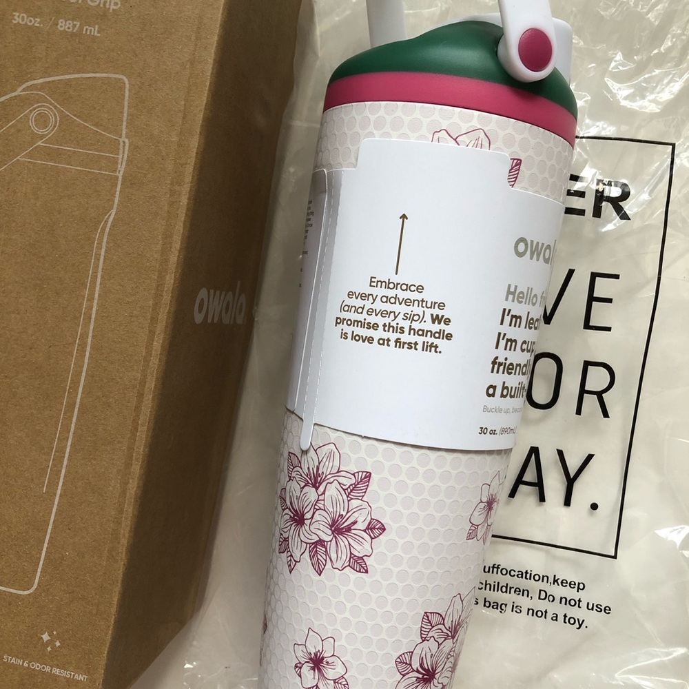 NWT Owala 30 OZ Special Edition Azalea 13 Floral Masters Golf Freesip - Picture 11 of 15